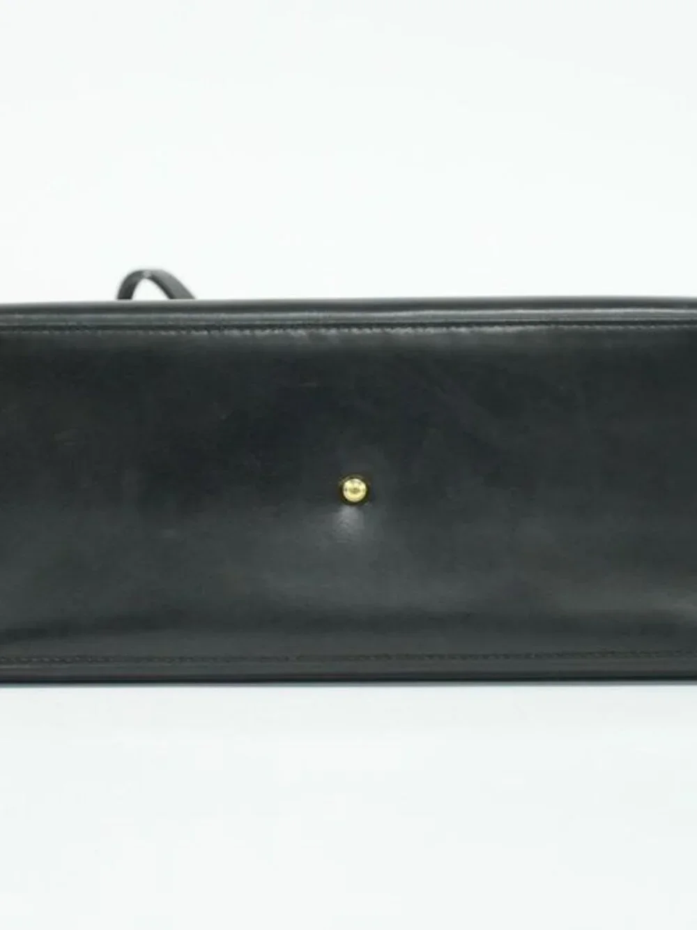 ★SOLD★ Gucci Lock 2-Way Shoulder Bag Leather Black Outside - Picture 3 of 9